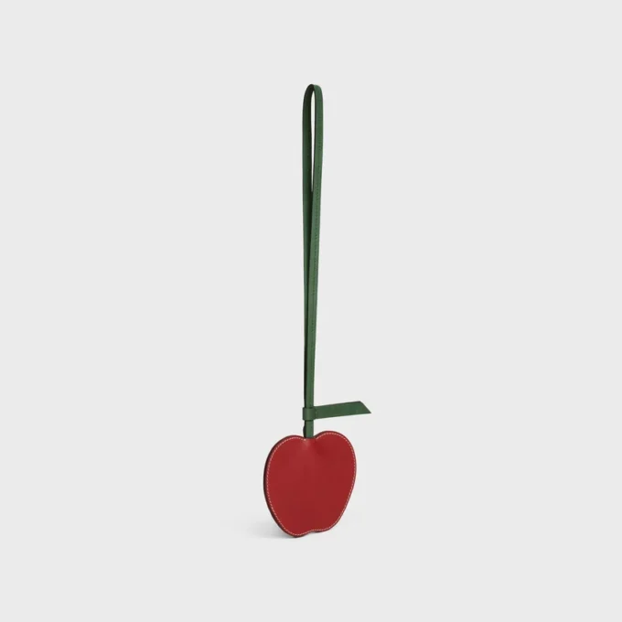 Apple-sleutelhanger van glad lamsleer