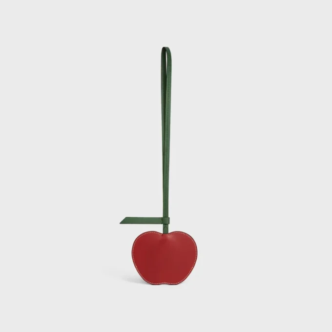 Apple-sleutelhanger van glad lamsleer