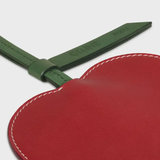 Apple-sleutelhanger van glad lamsleer