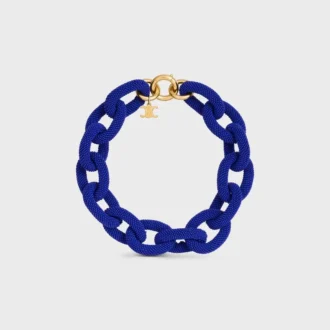Ata CELINE-ketting met schakels van kralen en messing met gouden afwerking