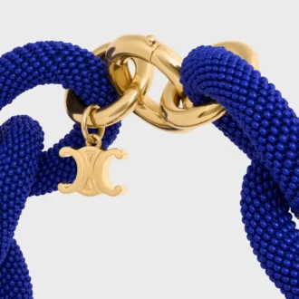 Ata CELINE-ketting met schakels van kralen en messing met gouden afwerking