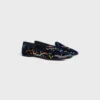 Aura Loafer in geborduurd fluweel