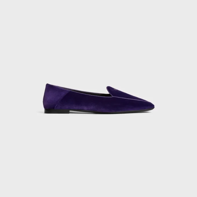 Aura Loafer met Triomphe in fluweel