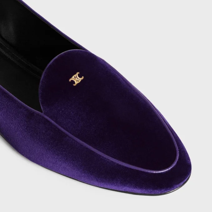 Aura Loafer met Triomphe in fluweel