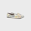 Aura Loafer van fluweel met geborduurde bloemen