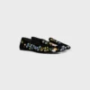 Aura Loafer van fluweel met geborduurde bloemen