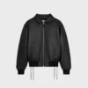 Aviator-blouson van zacht lamsleer