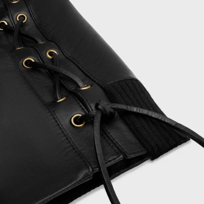 Aviator-blouson van zacht lamsleer