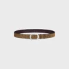 Bc-21 35 mm riem van suède kalfsleer met gewaxt effect