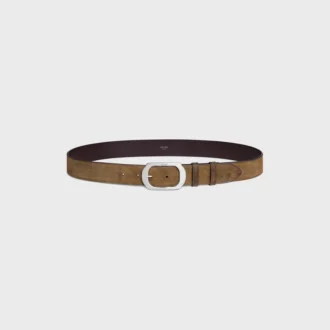 Bc-21 35 mm riem van suède kalfsleer met gewaxt effect