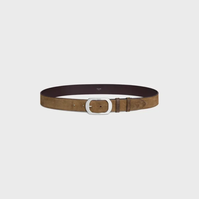 Bc-21 35 mm riem van suède kalfsleer met gewaxt effect