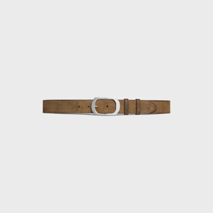 Bc-21 35 mm riem van suède kalfsleer met gewaxt effect