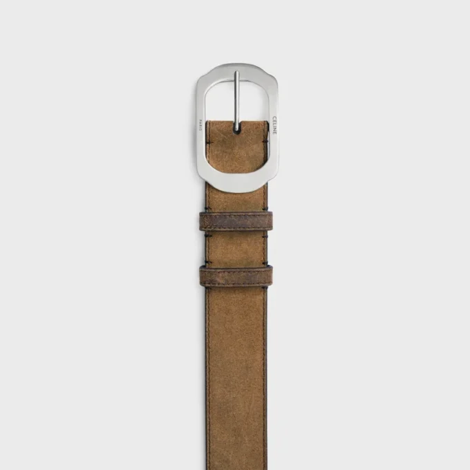 Bc-21 35 mm riem van suède kalfsleer met gewaxt effect