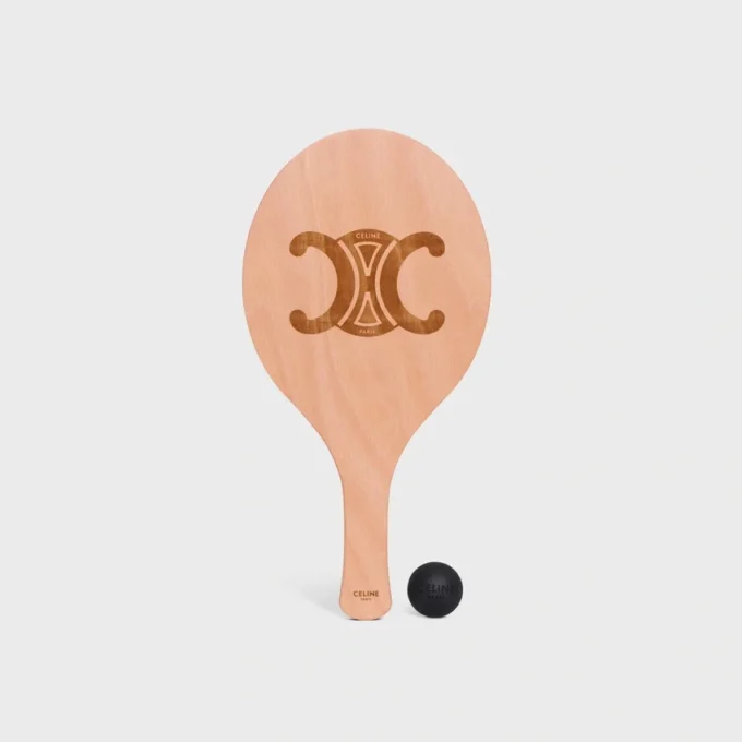 Beach Rackets van hout en kalfsleer