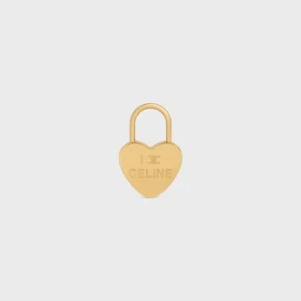 Bedel Hartvormig hangslotje van messing met gouden afwerking