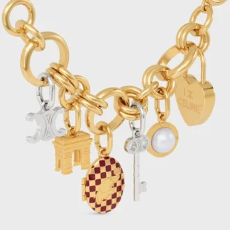 Bedels Olifantmedaillon van messing met gouden afwerking, email en staal