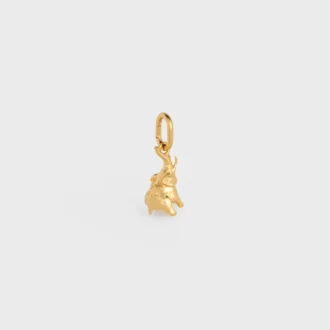 Bedel Olifant op parel van messing met gouden afwerking en harsparel
