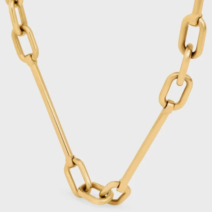 Bedelketting van messing met gouden afwerking