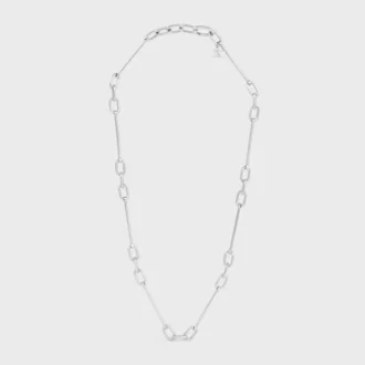 Bedelketting van messing met rhodiumafwerking