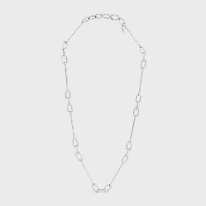 Bedelketting van messing met rhodiumafwerking