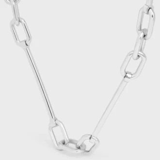 Bedelketting van messing met rhodiumafwerking