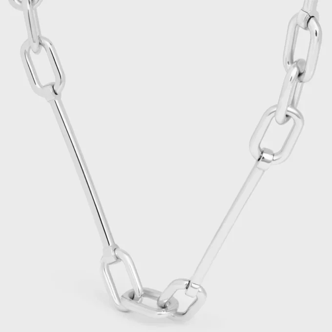 Bedelketting van messing met rhodiumafwerking