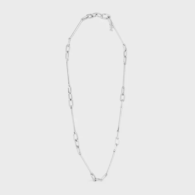 Bedelketting van messing met rhodiumafwerking