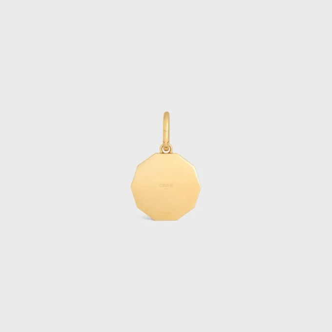 Bedels Decagon Triomphe-medaille van email en messing met gouden afwerking