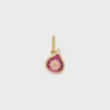 Bedels in messing met gouden afwerking, email en strass
