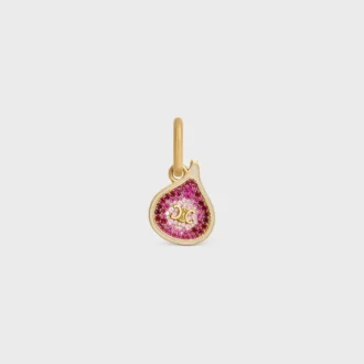 Bedels in messing met gouden afwerking, email en strass