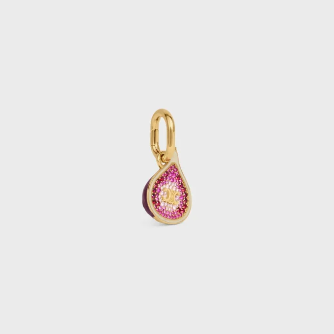 Bedels in messing met gouden afwerking, email en strass
