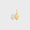 Bedels Olifantmedaillon van messing met gouden afwerking, email en staal