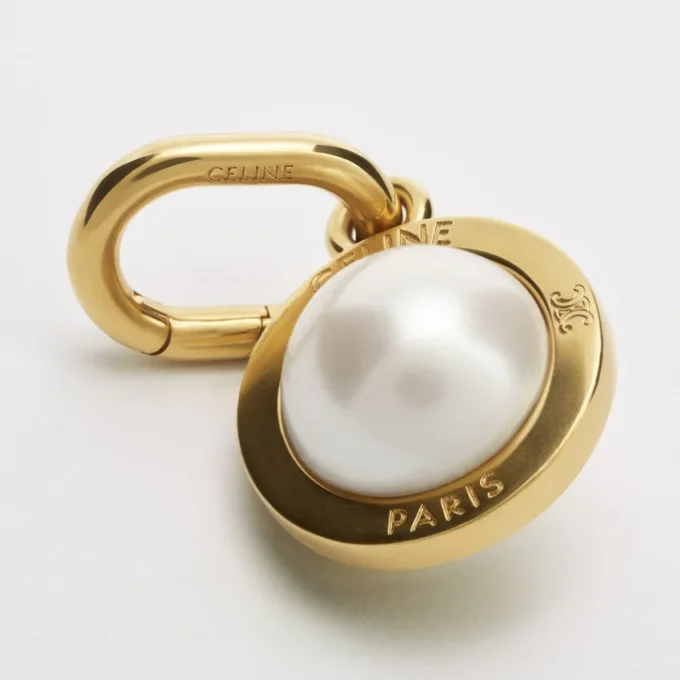 Bedels Parel van hars en messing met gouden afwerking
