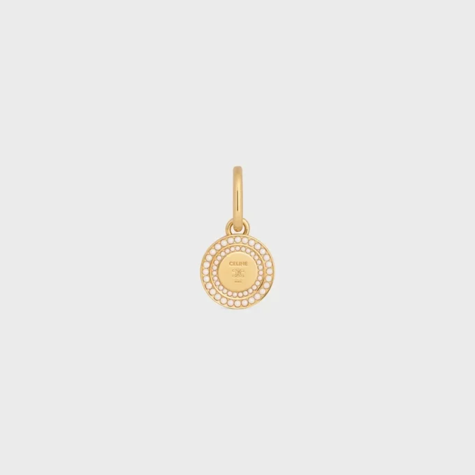 Bedels Parelmedaille van harsparels en messing met gouden afwerking