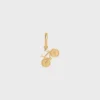 Bedeltje Fiets in messing met gouden afwerking