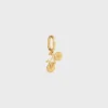 Bedeltje Fiets in messing met gouden afwerking