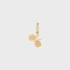 Bedeltje Fiets in messing met gouden afwerking