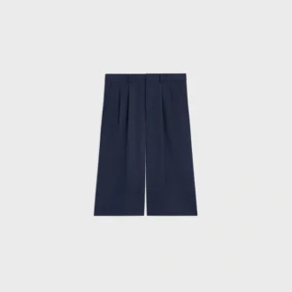 Bermuda van katoen en wollen gabardine
