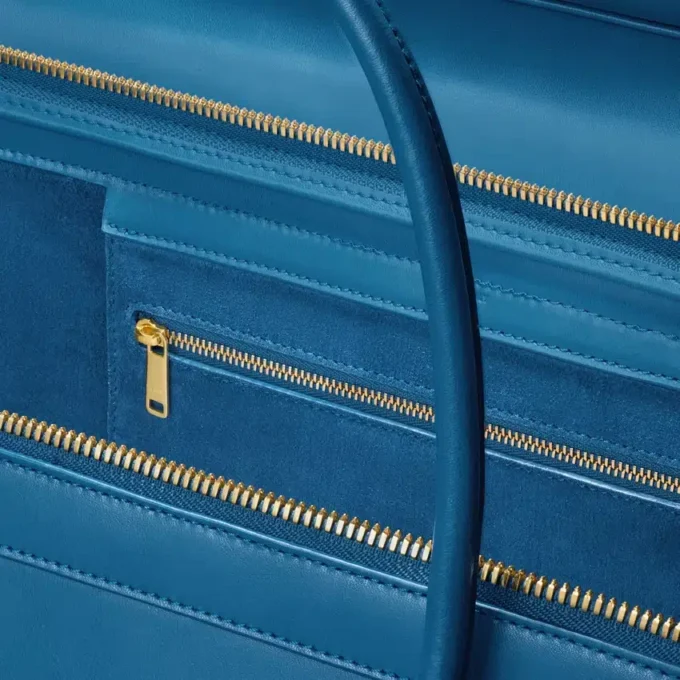 Big Smile-luggage van glanzend kalfsleer