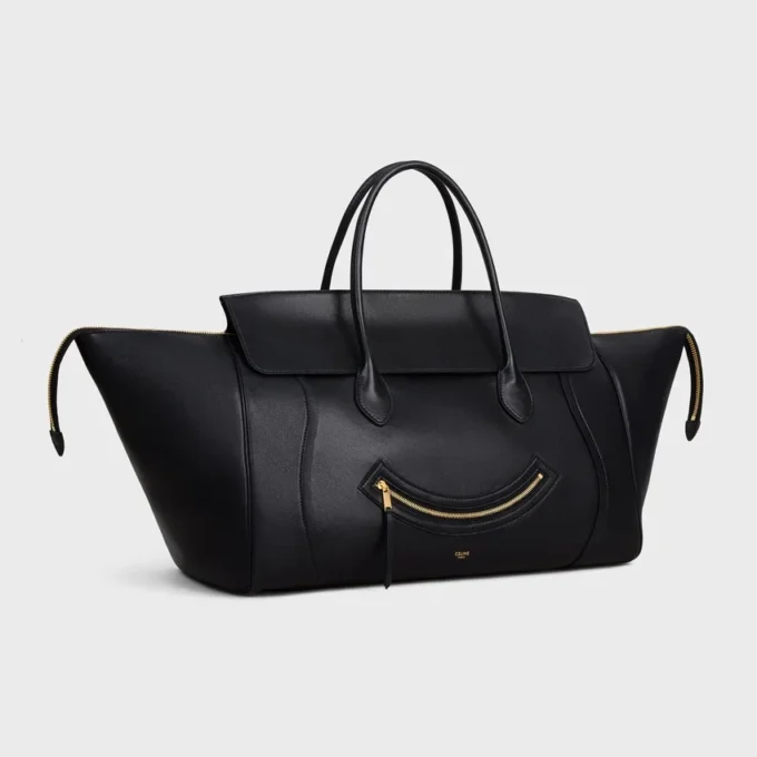 Big Smile Luggage van soepel glanzend lamsleer