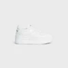 Blocksneakers met sleehakzool van kalfsleer
