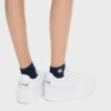 Blocksneakers met sleehakzool van kalfsleer