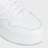 Blocksneakers met sleehakzool van kalfsleer