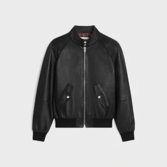 Blouson met ritssluiting van zacht lamsleer