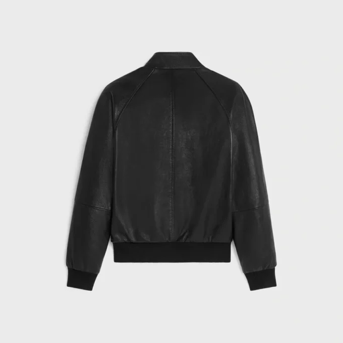 Blouson met ritssluiting van zacht lamsleer