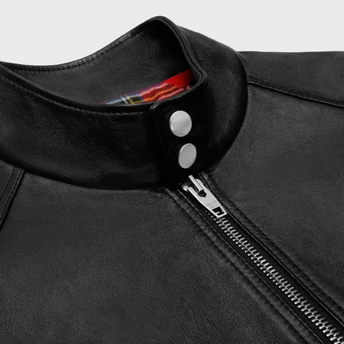 Blouson met ritssluiting van zacht lamsleer