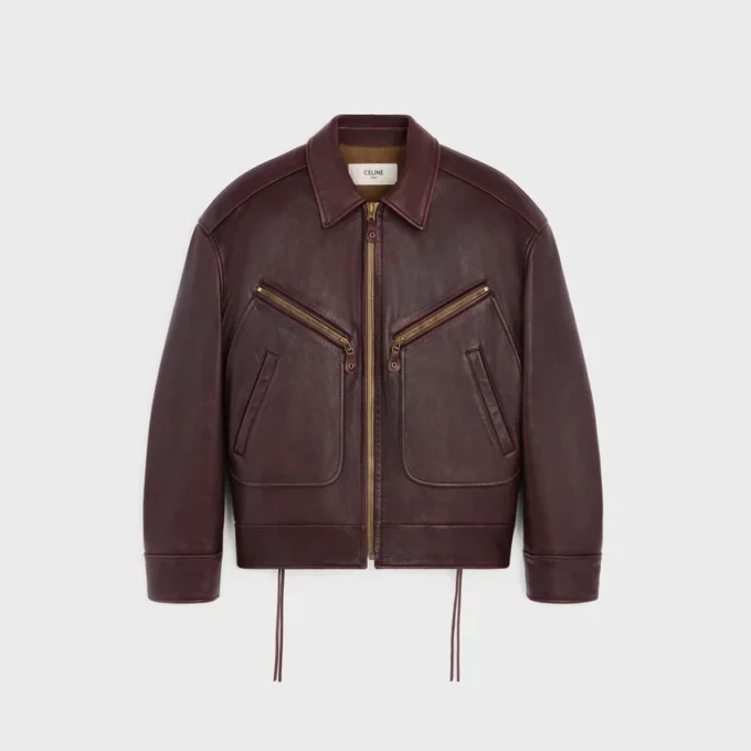 Blouson van kalfsleer
