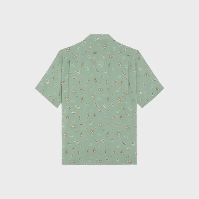 Bowlinghemd met paisleyprint van viscose