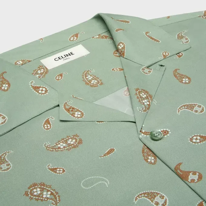 Bowlinghemd met paisleyprint van viscose
