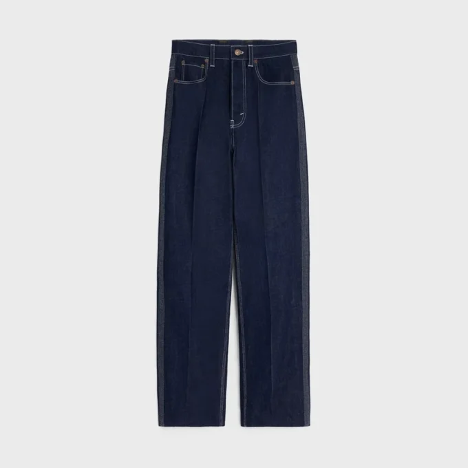 Boyfriend-jeans 002 van lichtgewicht indigo denim